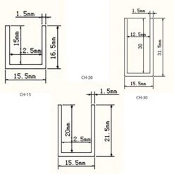 U Channel Semi Polished To Suit Wall Or Floor 5 U Channel Semi Polished To Suit Wall Or Floor -HERA BATHWARE u channel semi polished to suit wall or floor2000melectro static blacku channel for shower screenbella vista 803659