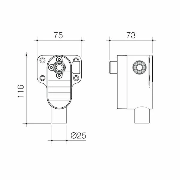 Universal Sensor Rough In Kit - Sensor Wall Outlet - Urbane II / Liano II Serises | Caroma 2 Universal Sensor Rough In Kit - Sensor Wall Outlet - Urbane II / Liano II Serises | Caroma - Image 2