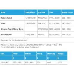 Urban Slider Alcove Shower Front Screen Only 1200mm | 2000mm High | Oceano 9 Urban Slider Alcove Shower Front Screen Only 1200mm | 2000mm High | Oceano -HERA BATHWARE urban slider shower screen 1200 x 900mm 2000mm high oceanomatte blackshower screenoceano 482861