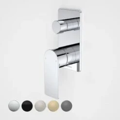 URBANE II BATH / SHOWER MIXER WITH DIVERTER - RECTANGULAR COVER PLATE
