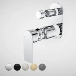 URBANE II Bath / Shower Mixer With Diverter Trim Kit - Round Cover Plate