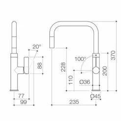 URBANE II Pull Out Sink Mixerr | CAROMA -HERA BATHWARE urbane ii pull out sink mixerr caromagun metalkitchen mixercaroma 949265