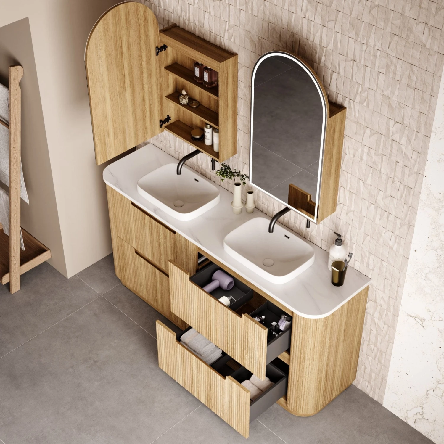 Varcelli Floor Standing Vanity 750-1800mm 2 Varcelli Floor Standing Vanity 750-1800mm - Image 2