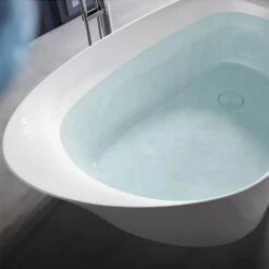 Veil Lithocast Freestanding Bath Gloss White -HERA BATHWARE veil lithocast freestanding bath gloss whitekohler 556467