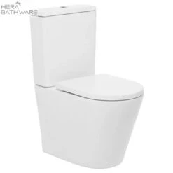 Venezia Closed Coupled Back To Wall Rimless Compact Toilet Suite With Seat