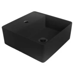 Venezia Square Countertop Basin 350x350mm 13 Venezia Square Countertop Basin 350x350mm -HERA BATHWARE venezia square countertop basin 350x350mmmatte black pop upgraphitebasinjohnson suisse 719620