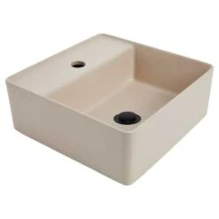 Venezia Square Countertop Basin 350x350mm 15 Venezia Square Countertop Basin 350x350mm -HERA BATHWARE venezia square countertop basin 350x350mmmatte black pop upsandbasinjohnson suisse 268130