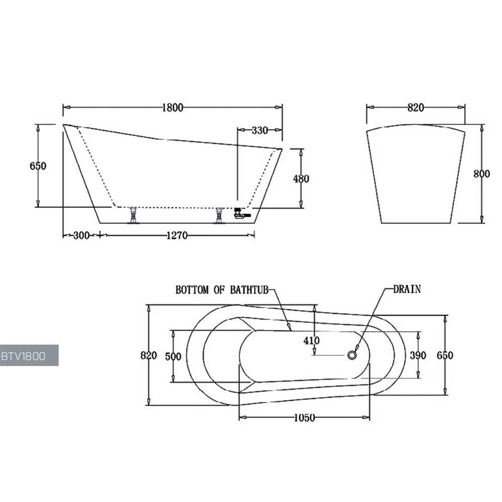 Venice Free Standing Bathtub 2 Venice Free Standing Bathtub - Image 2