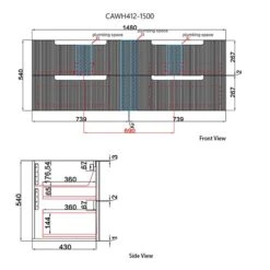 Verona Mark II Wall Hung Vanity 600-1800mm -HERA BATHWARE verona mark ii wall hung vanity 600 1800mmcabinet only1500mm doublevanitiesaulic 722060