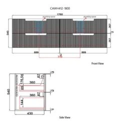 Verona Mark II Wall Hung Vanity 600-1800mm -HERA BATHWARE verona mark ii wall hung vanity 600 1800mmcabinet only1500mm doublevanitiesaulic 892744