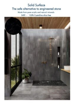 Versa-tile Solid Surface Shower Base 900x900 *Multi Colour Options Available* -HERA BATHWARE versa tile solid surface shower base multi colour options availablesnow white 033a900x1200 waste outlet at 900 sideshower baseversa tile 586632 1