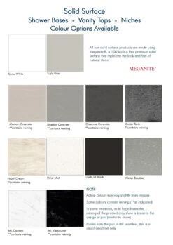 Versa-tile Solid Surface Shower Base 900x900 *Multi Colour Options Available* -HERA BATHWARE versa tile solid surface shower base multi colour options availablesnow white 033a900x1200 waste outlet at 900 sideshower baseversa tile 601684 1