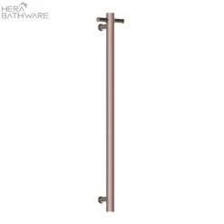 Vertical Heated Towel Rails 14 Vertical Heated Towel Rails -HERA BATHWARE vertical heated towel railsbrushed bronzeheated towel railnero tapware 478044