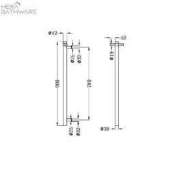 Vertical Heated Towel Rails 12 Vertical Heated Towel Rails -HERA BATHWARE vertical heated towel railsbrushed goldheated towel railnero tapware 847407