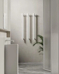 Vertical Heated Towel Rails 16 Vertical Heated Towel Rails -HERA BATHWARE vertical heated towel railsmatte whiteheated towel railnero tapware 261963