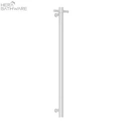 Vertical Heated Towel Rails 15 Vertical Heated Towel Rails -HERA BATHWARE vertical heated towel railsmatte whiteheated towel railnero tapware 742360