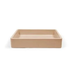 Vesl Rectangle Basin - Surface Mount -HERA BATHWARE vesl rectangle basin surface mountpastel peachnood co 873799