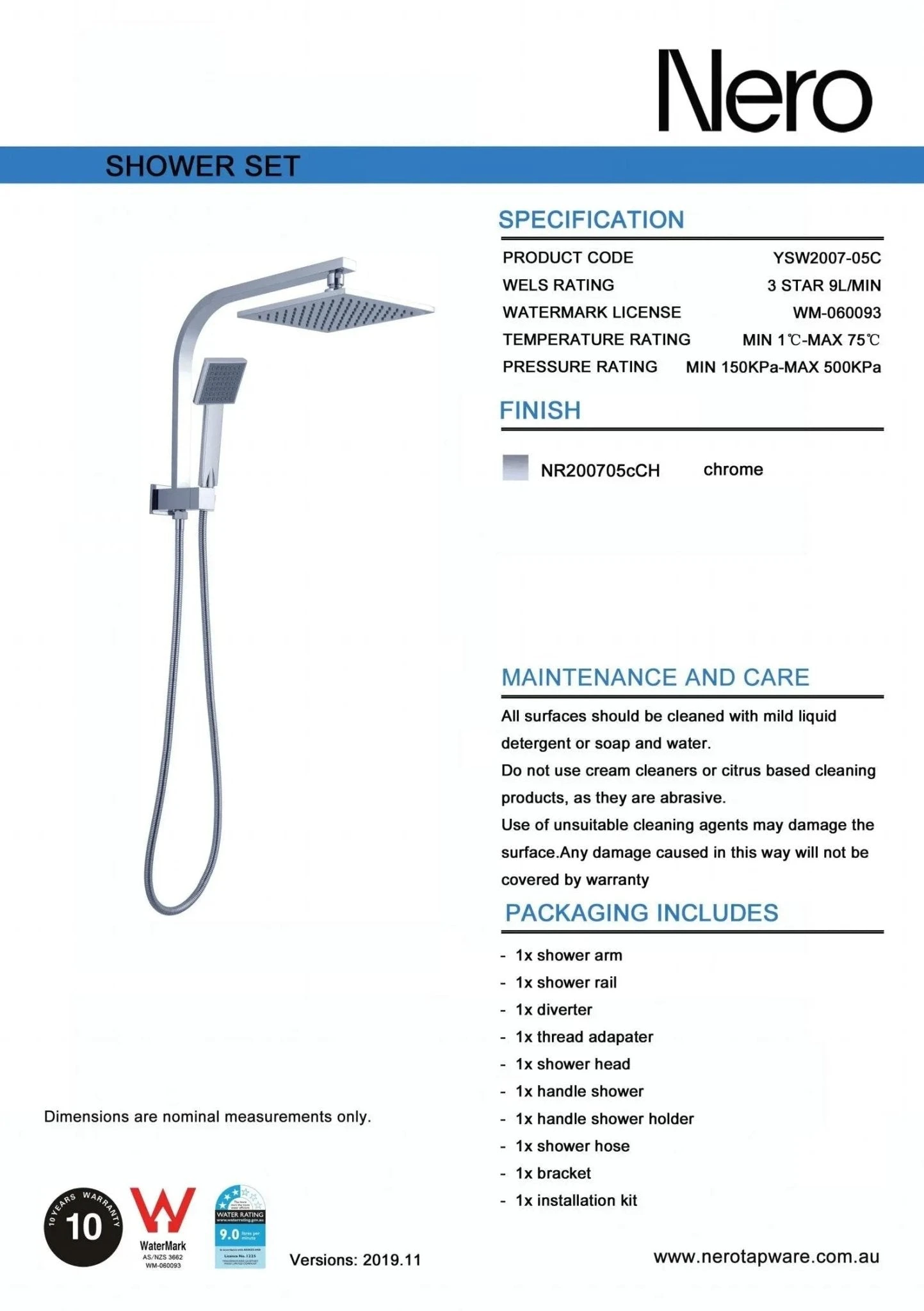 Vibe 2 In 1 Shower Set - Chrome 2 Vibe 2 In 1 Shower Set - Chrome - Image 2