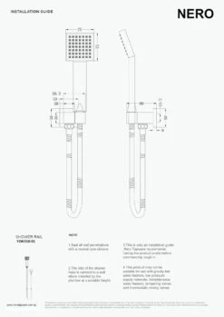 VIBE Shower Bracket - Chrome -HERA BATHWARE vibe shower bracket chromechromehand showernero tapware 690818
