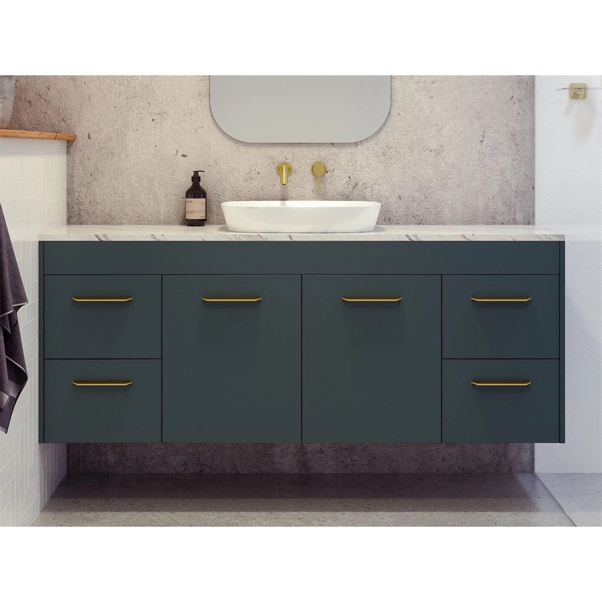 Wall To Wall Vanity Collection 750mm-2100mm 2 Wall To Wall Vanity Collection 750mm-2100mm - Image 2