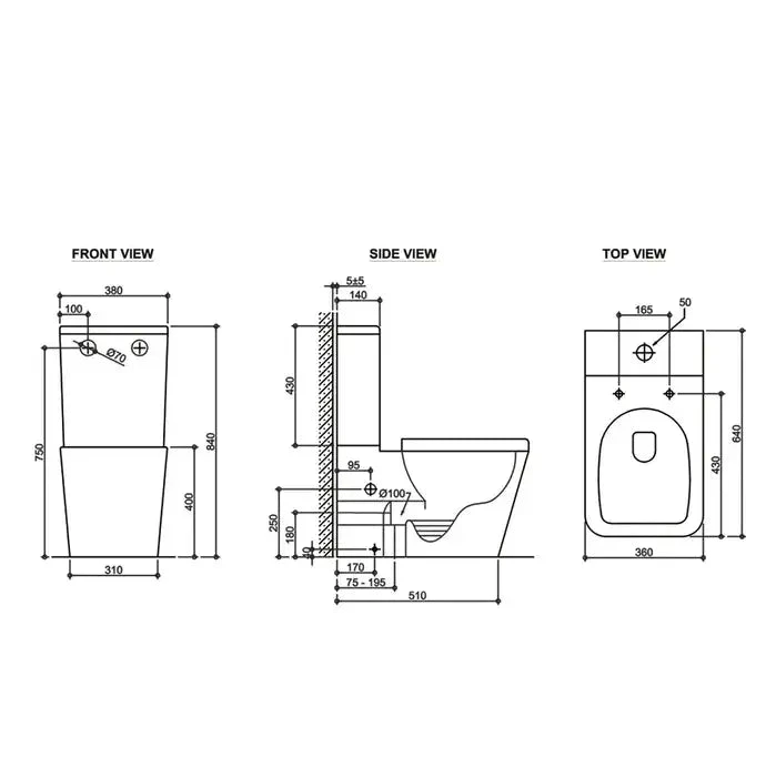 X-CUBE RIMLESS TOILET SUITE - R&T Cistern 2 X-CUBE RIMLESS TOILET SUITE - R&T Cistern - Image 2