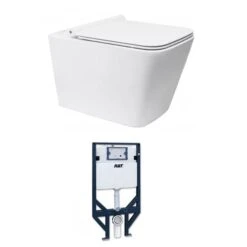 X-Cube Wall Hung Rimless Pan | R&T INWALL Cistern Set
