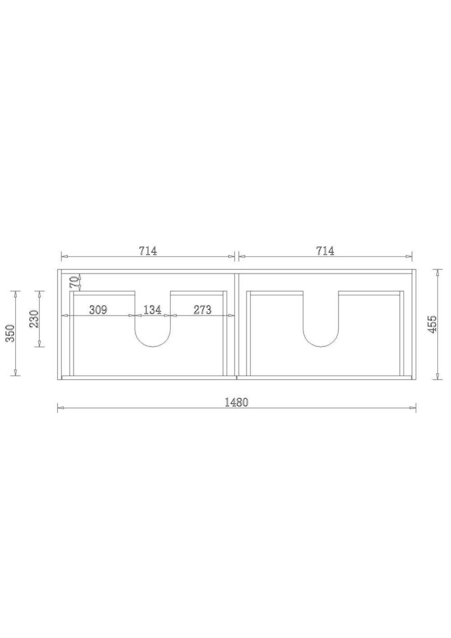 Yoko Wall Hung Vanity 600-1500mm 20 Yoko Wall Hung Vanity 600-1500mm - Image 20
