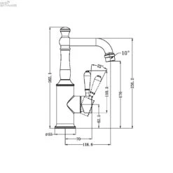 YORK Basin Mixer 15 YORK Basin Mixer -HERA BATHWARE york basin mixerwhite porcelainaged brassbasin mixernero tapware 346956