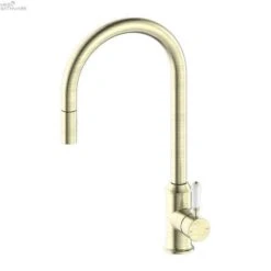 YORK Pull Out Sink Mixer With Vegie Spray -HERA BATHWARE york pull out sink mixer with vegie spraywhite porcelainaged brasskitchen mixernero tapware 677856