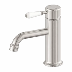 York Straight Basin Mixer 19 York Straight Basin Mixer -HERA BATHWARE york straight basin mixerwhite porcelainbrushed nickelbasin mixernero tapware 323935