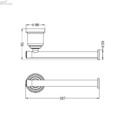 YORK Toilet Roll Holder -HERA BATHWARE york toilet roll holderaged brasstoilet roll holdernero tapware 184037