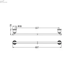 YORK Towel Rail 600mm Single/Double 12 YORK Towel Rail 600mm Single/Double -HERA BATHWARE york towel rail 600mm singledoublechromedouble towel railtowel railnero tapware 798812