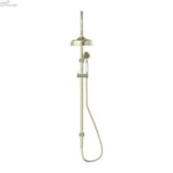 YORK Twin Shower -HERA BATHWARE york twin showerwhite porcelainaged brassshower setnero tapware 237422