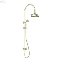 YORK Twin Shower -HERA BATHWARE york twin showerwhite porcelainaged brassshower setnero tapware 289645