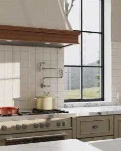 York Wall Mounted Pot Filler -HERA BATHWARE york wall mounted pot filleraged brasskitchen mixernero tapware 739853