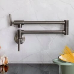 ZEN 316L Stainless Steel Pot Filler -HERA BATHWARE zen 316l stainless steel pot fillerbrushed bronzekitchen mixernero tapware 596982