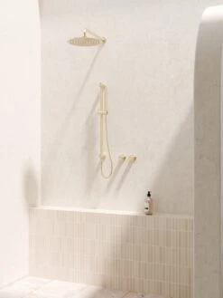 Zen SS316L Shower Rail 11 Zen SS316L Shower Rail -HERA BATHWARE zen ss316l shower railbrushed goldshower railsnero tapware 400632