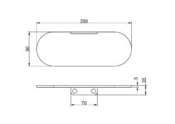 Zen SS316L Small Outdoor Metal Shower Shelf -HERA BATHWARE zen ss316l small outdoor metal shower shelfbrushed goldshower shelfnero tapware 124597