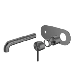 Zen SS316L Wall Basin/Bath Mixer 185mm/230mm Spout(Trim Kits Only) -HERA BATHWARE zen ss316l wall basinbath mixer 185mm230mm spouttrim kits only185mmgraphitewall basin mixernero tapware 656966